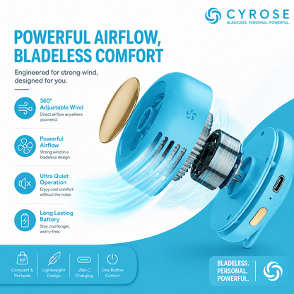 CYROSE™ Wearable Bladeless Fan - CYROSE